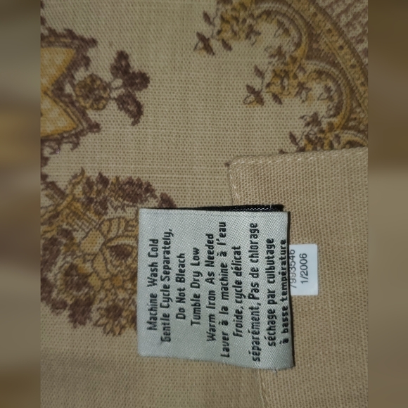 Pottery Barn Table Runner 18X92 Gold Cotton Beautiful - Picture 4 of 8